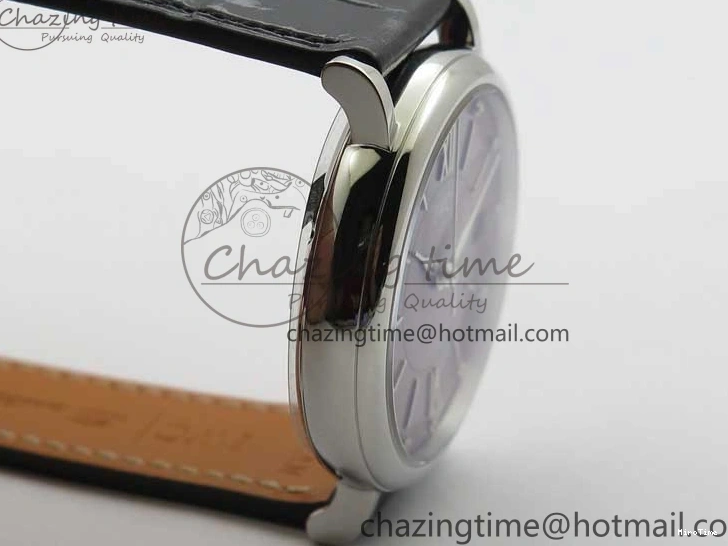 MIROTIME 0501 Portofino 37mm SS V7F 1:1 Best Edition Gray Dial on Black Leather Strap A Practical 7094